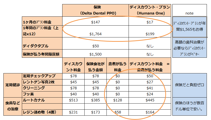 dental insrance vs discount plan